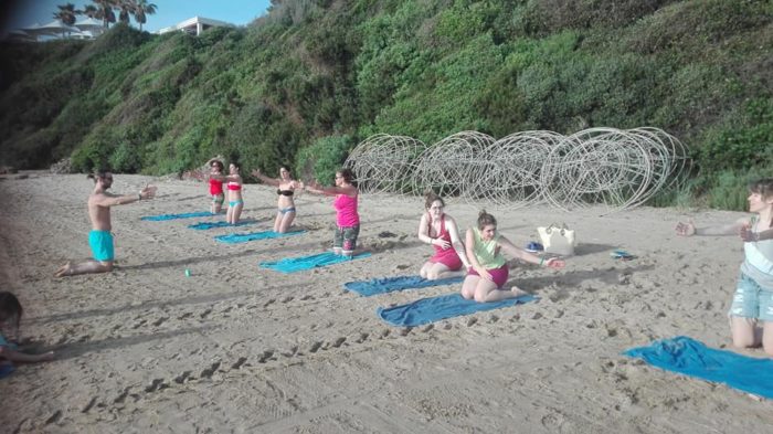 pilates on the beach